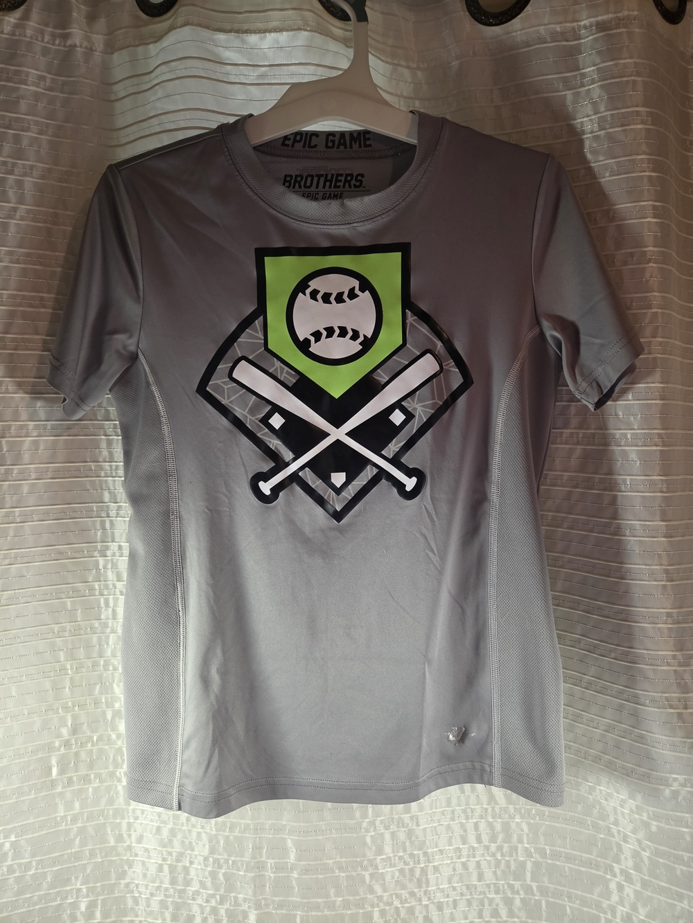 Brother Epic Game Light Gray Dry Wick Performance Tee